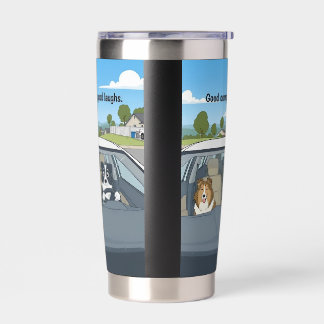Dog lovers water bottle, Sheltie & border collie Insulated Tumbler