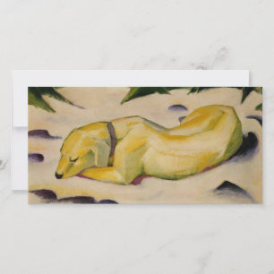 Dog Lying in the Snow (by Franz Marc) Card