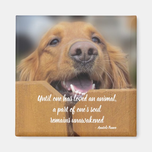 Dog Magnet, Until One Has Loved Animal Quote Magnet (Front)
