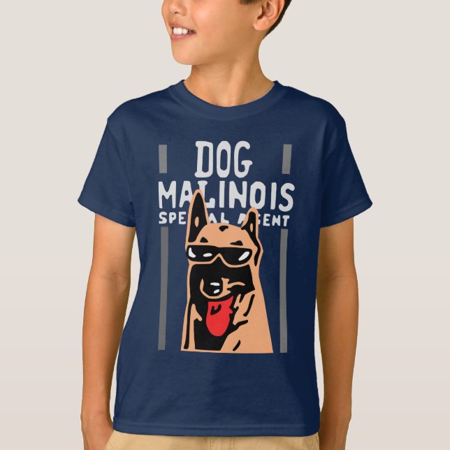 dog malinois special agent T-Shirt (Front)
