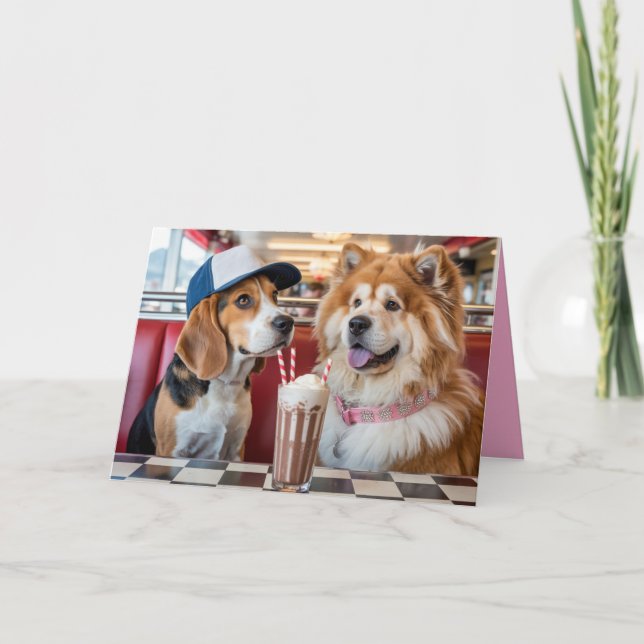 Dog Malt Shop Valentine Card 9 (Front)