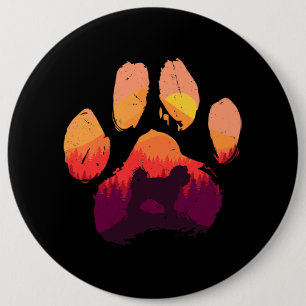 Dog Maltese Paw Maltese Shih Tzu Dog Mum Dad Men W 6 Cm Round Badge