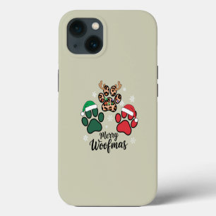 Dog Mama Christmas Merry Woofmas Dog Lover Xmas iPhone 13 Case
