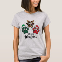 Dog Mama Christmas Merry Woofmas Dog Lover Xmas