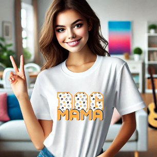 Dog Mama Paw Pattern Tri-Blend Shirt