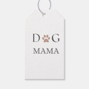 Dog Mama Paw Print, Mothers Day & Birthday   Gift Tags