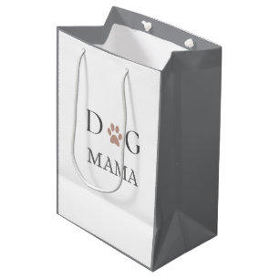 Dog Mama Paw Print, Mothers Day & Birthday   Medium Gift Bag