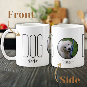 Dog Mama Photo Name Coffee Mug