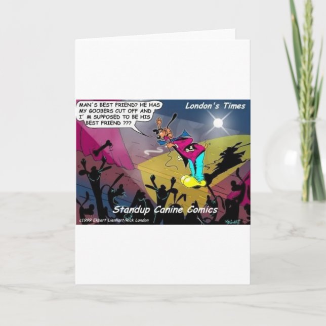 Dog Mans Best Friend? Funny Gifts & Collectibles Card (Front)