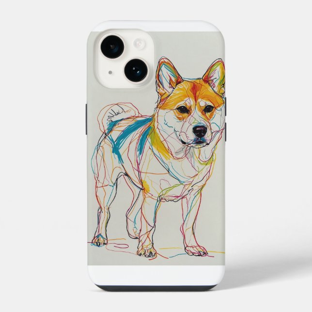 Dog,many colours iPhone case (Back)