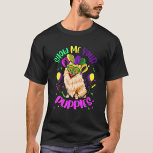 Dog Mardi Gras Costume Dance Balloons Show Me Your T-Shirt
