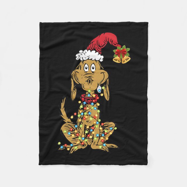 Dog Max Christmas Funny Xmas Gift  Fleece Blanket (Front)