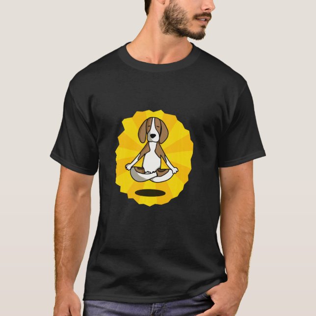 Dog Meditation Yoga Beagle Labrador Husky Sheperd  T-Shirt (Front)