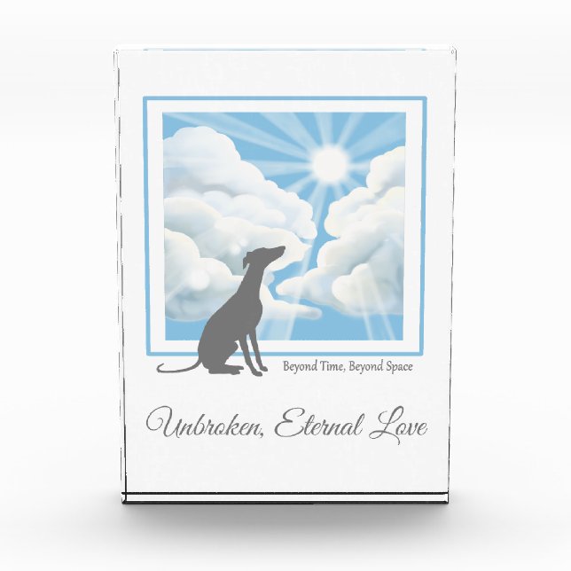 Dog Memorial Acrylic Photo Block - Sighthound (Front)
