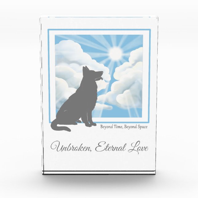 Dog Memorial Acrylic Photo Block - Sighthound (Front)