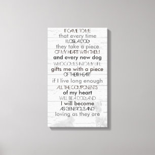 Dog Memorial Canvas Print