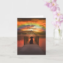Dog Memorial Card Rainbow Bridge Sunset