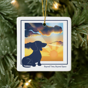 Dog Memorial Ceramic Ornament - Dachshund