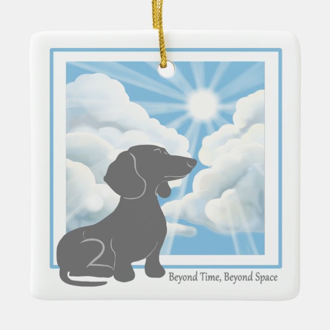 Dog Memorial Ceramic Ornament - Duchshund (Front)