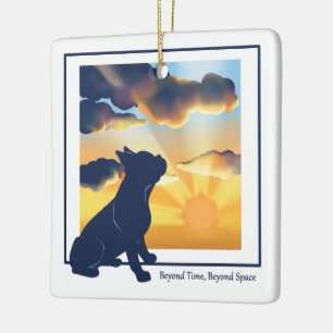 Dog Memorial Ceramic Ornament - French Bulldog