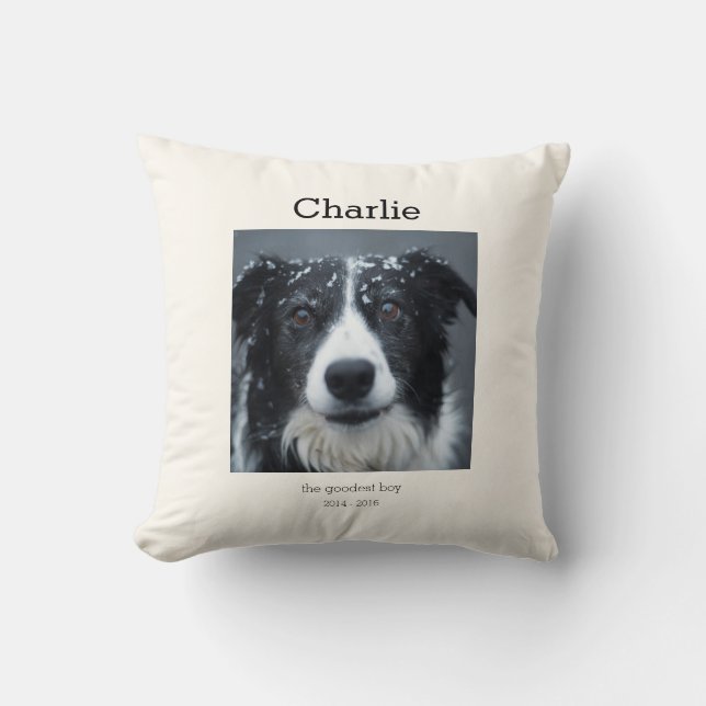 Dog Memorial Cushion Pet Remembrance Throw Pillow