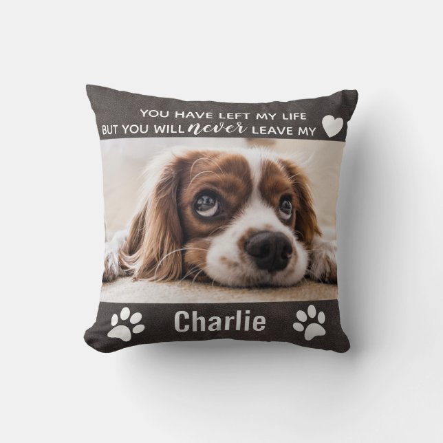 Dog Memorial Custom Pet Photo  Cushion (Front)