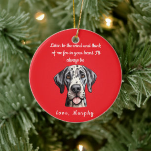 Dog Memorial Gift Ceramic Tree Decoration