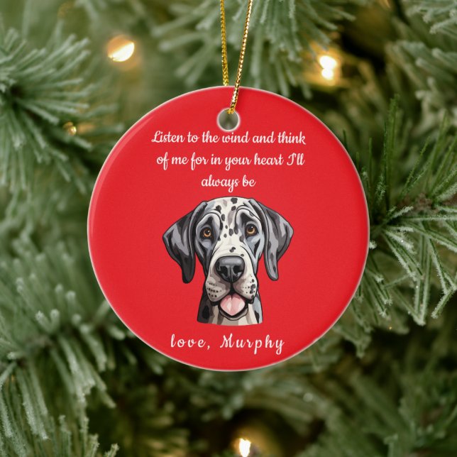 Dog Memorial Gift   Ceramic Tree Decoration (Tree)