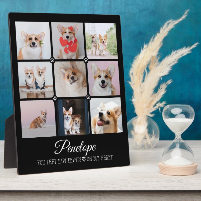 Dog Memorial Gift Pet Loss Photo Collage Keepsake Plaque (Side)