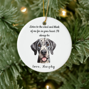 Dog Memorial Gift    Pet Memorial Ceramic Tree Decoration