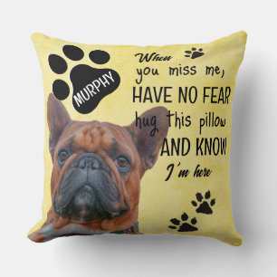 Dog memorial keepsake -add your own photo & name Cushion