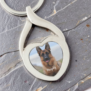 Dog Memorial Keepsake Photo Template Custom Pet Key Ring