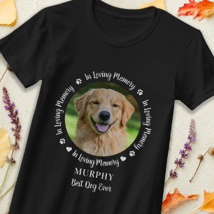 Dog Memorial Loving Memory Personalised Pet Photo T-Shirt