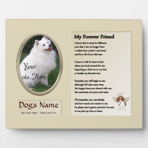 Dog Memorial - My Forever Friend - Beige Plaque
