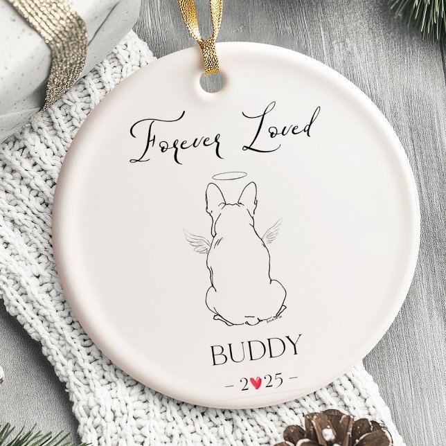 Dog Memorial Ornament Pet Personalised  (Dog Memorial Ornament Personalized – Dog Memorial Gift)