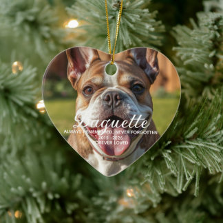 Dog Memorial Personalised Pet Loss Ceramic Tree Decoration