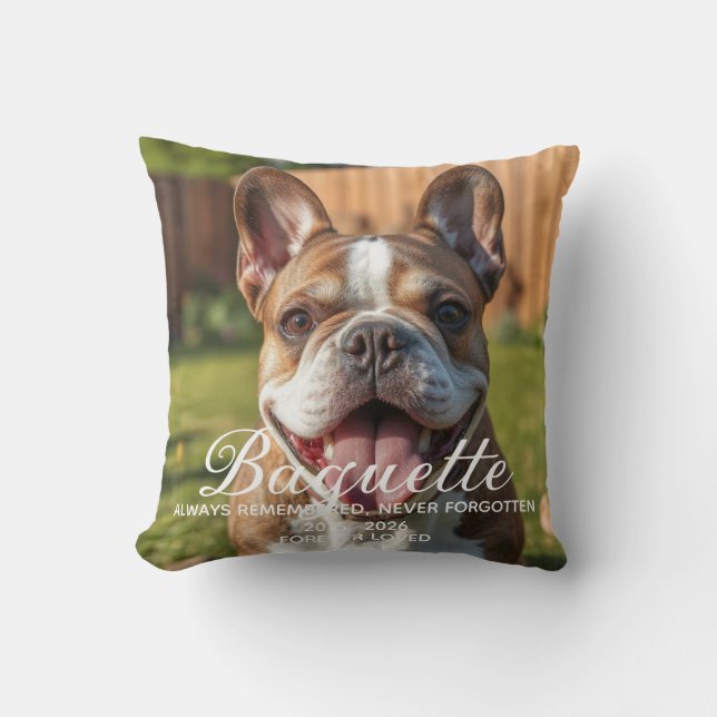 Dog Memorial Personalised  Pet Loss  Cushion (Front)