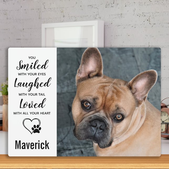 Dog Memorial- Pet Loss Dog Photo Sympathy Keepsake Plaque (Creator Uploaded)