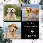 Dog Memorial Pet Loss Personalised 3 Photo Collage Ceramic Ornament<br><div class="desc">Introducing the perfect keepsake to honour the memory of your beloved pets - the Paw Prints - Forever in our Hearts pet memorial ornament. This elegant and modern ornament is the ideal way to celebrate the life of your furry friend that has crossed the rainbow bridge. Crafted with utmost care,...</div>