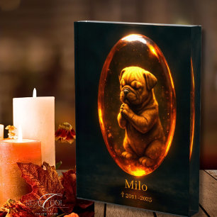 Dog Memorial Photo Block - English Bulldog 