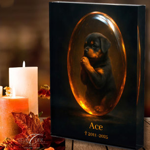 Dog Memorial Photo Block - Rottweiler 