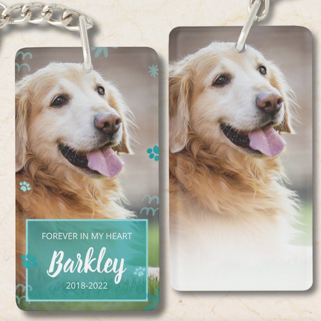 Dog Memorial Photo Keychain | Pet Loss Keepsake (Creator Uploaded)
