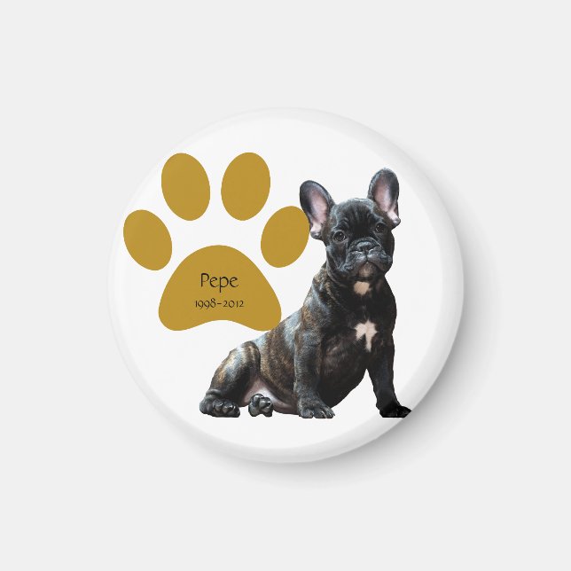 Dog Memorial Photo Personalized Magnet (Front)