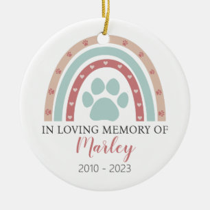 Dog Memorial Photo Pet Ceramic Tree Decoration