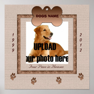 Dog Memorial Print - Brown Tones