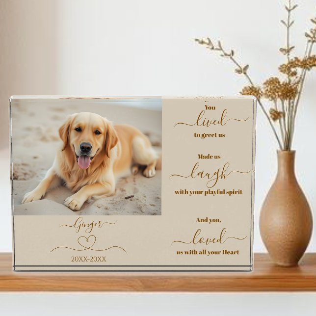 Dog Memorial Remembrance- Photo Block (Dog Memorial Remembrance- Photo Block us)