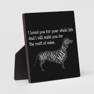 Dog Memorial Sign - Personalised Dog Dachshund  Pl Plaque