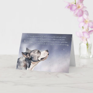 Dog Memorial Sympathy Condolences Pitbull Loss Card