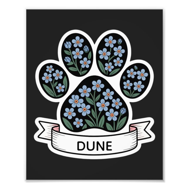 Dog Memorial Sympathy Keepsake Pet Loss Photo Print (Front)