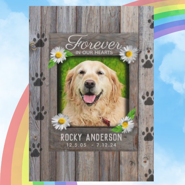 Dog Memorial with Rainbow Bridge Poem Card (Creator Uploaded)